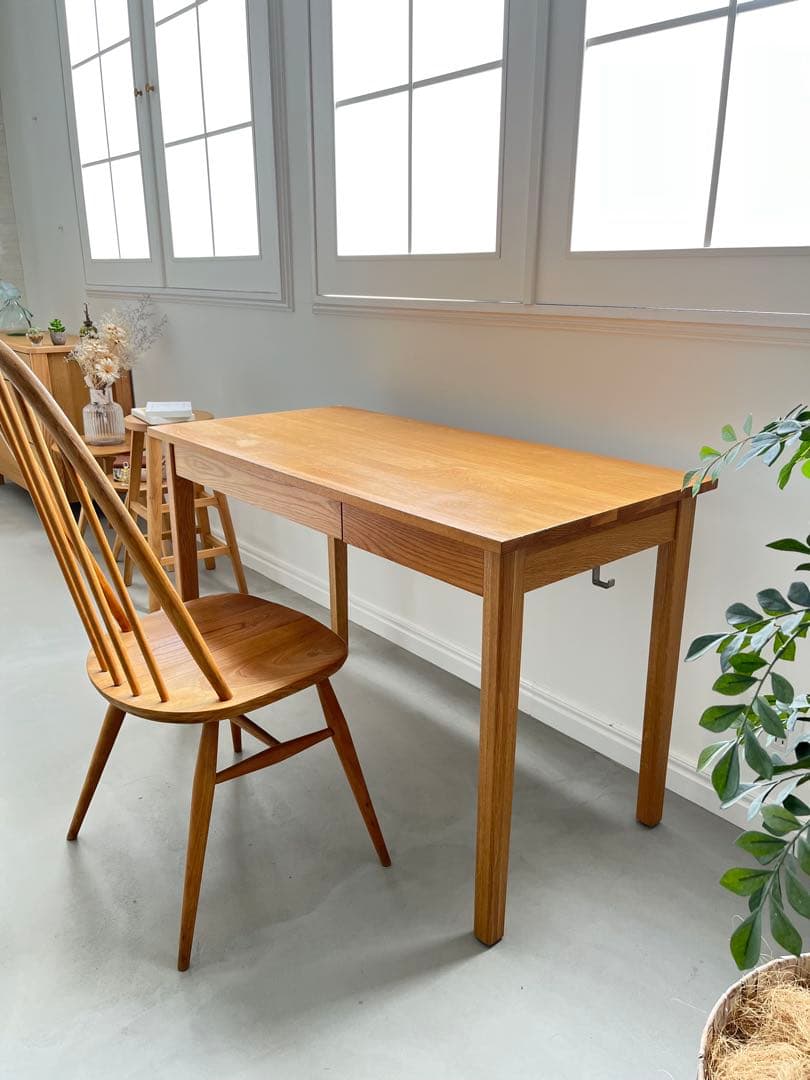 無印良品　学習机　オーク無垢材　東京都江戸川区直接引き取り限定　傷あり