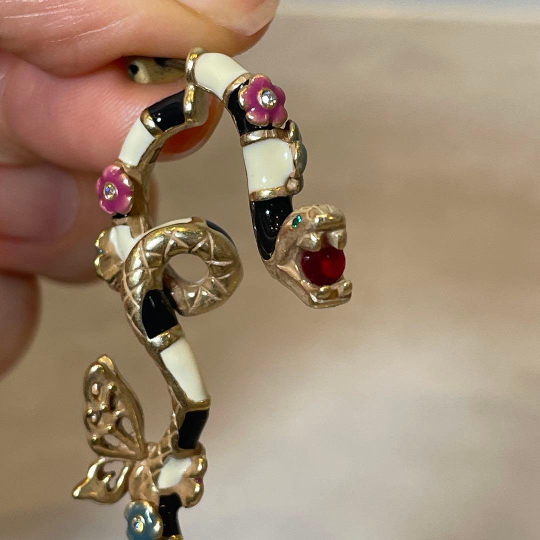 美品 アナスイ エデン 蛇 ピアス 干支