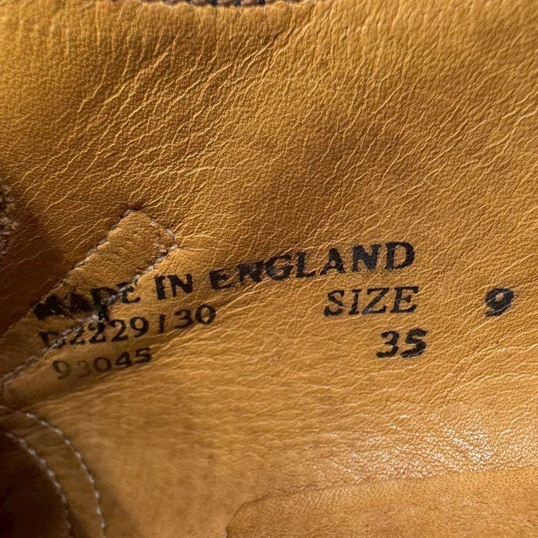 レア/UK9 ドクターマーチン イングランド製 スチールトゥ シングルモンク 茶