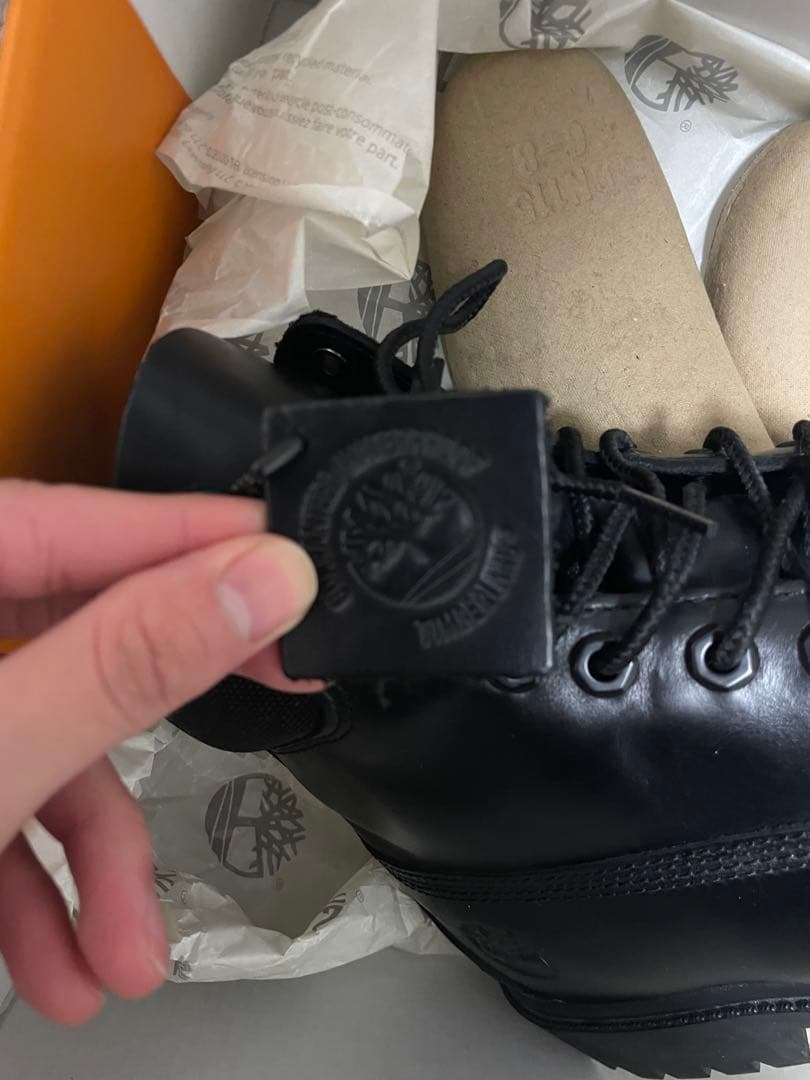 Timberland 黒レザーブーツ6 IN WATERPROOF BOOT