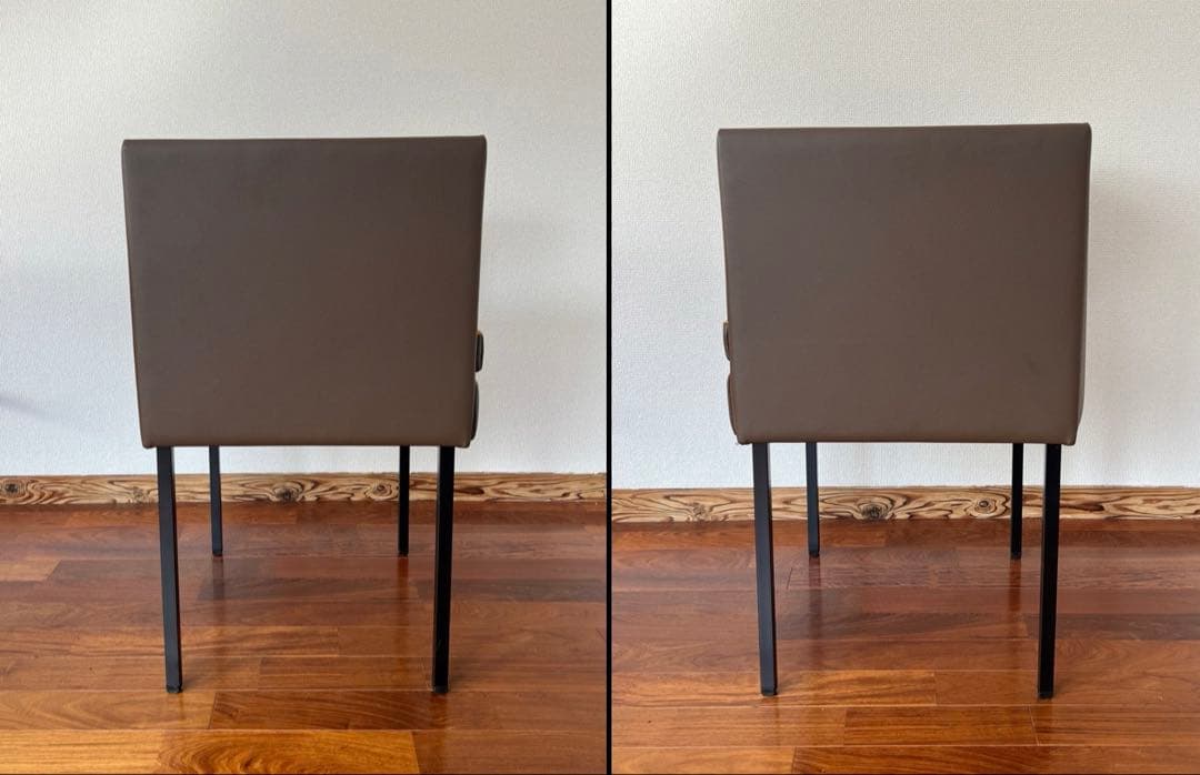 QUON アームチェア ブラウン/オレンジ 定価13万。