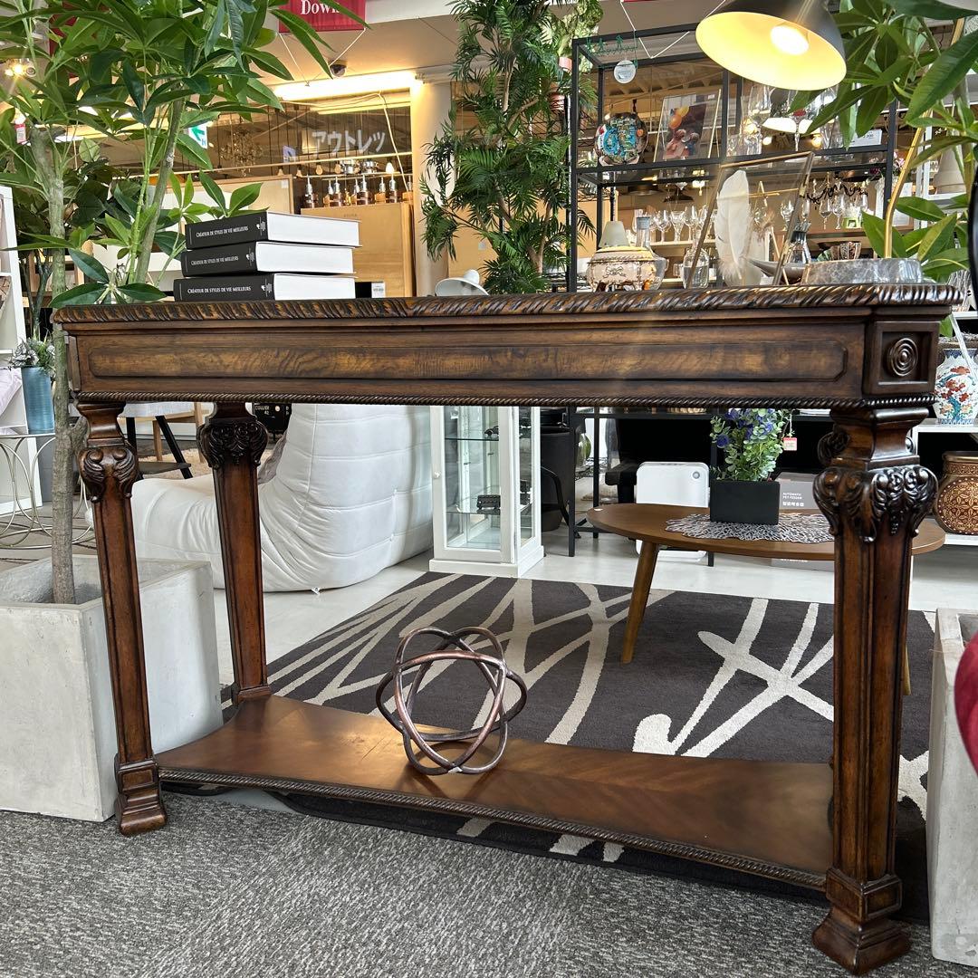 クラシック木製　コンソールテーブル　アンティーク調