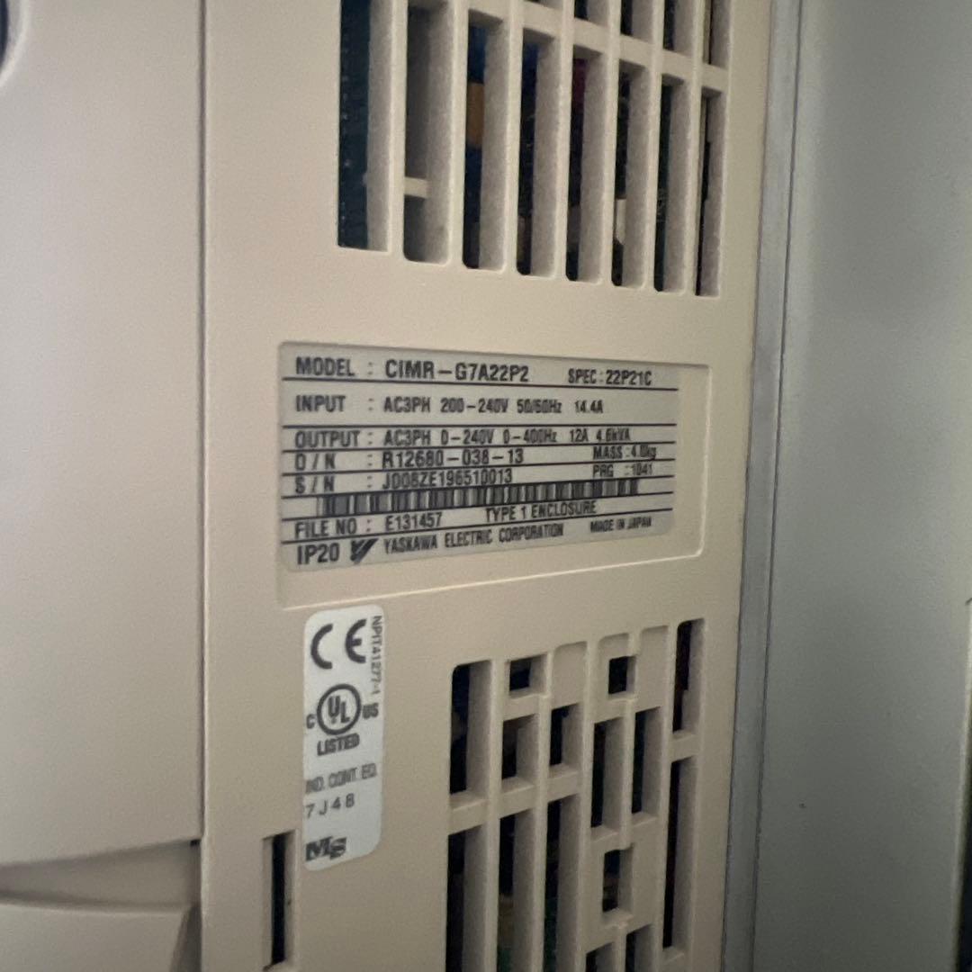 安川電機Varspeed G7 200V-2.2kw