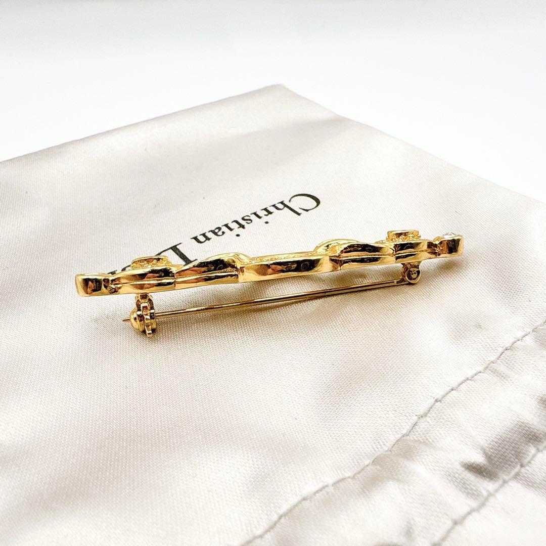 2485 極美品✨Dior　ブローチ　CD　ロゴ　希少　刻印