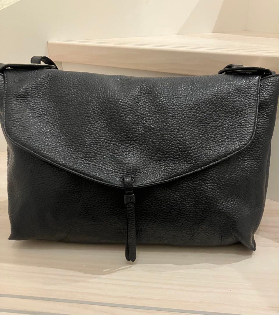 美品　JIL SANDER NAVY ネイビー　レザー　ワンショルダーバッグ