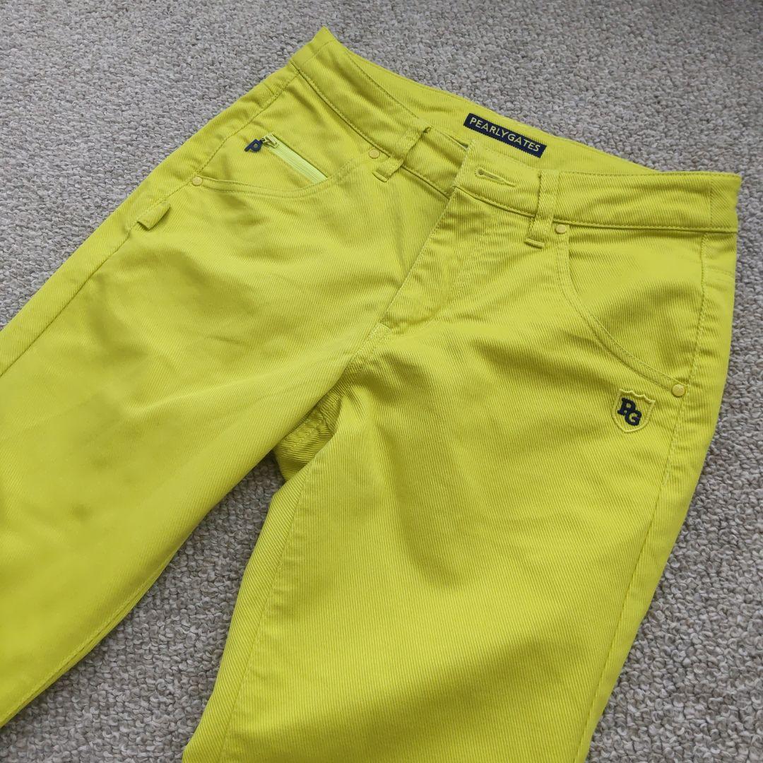 【美品】完売パーリゲイツツイルパンツ size0 イエロー
