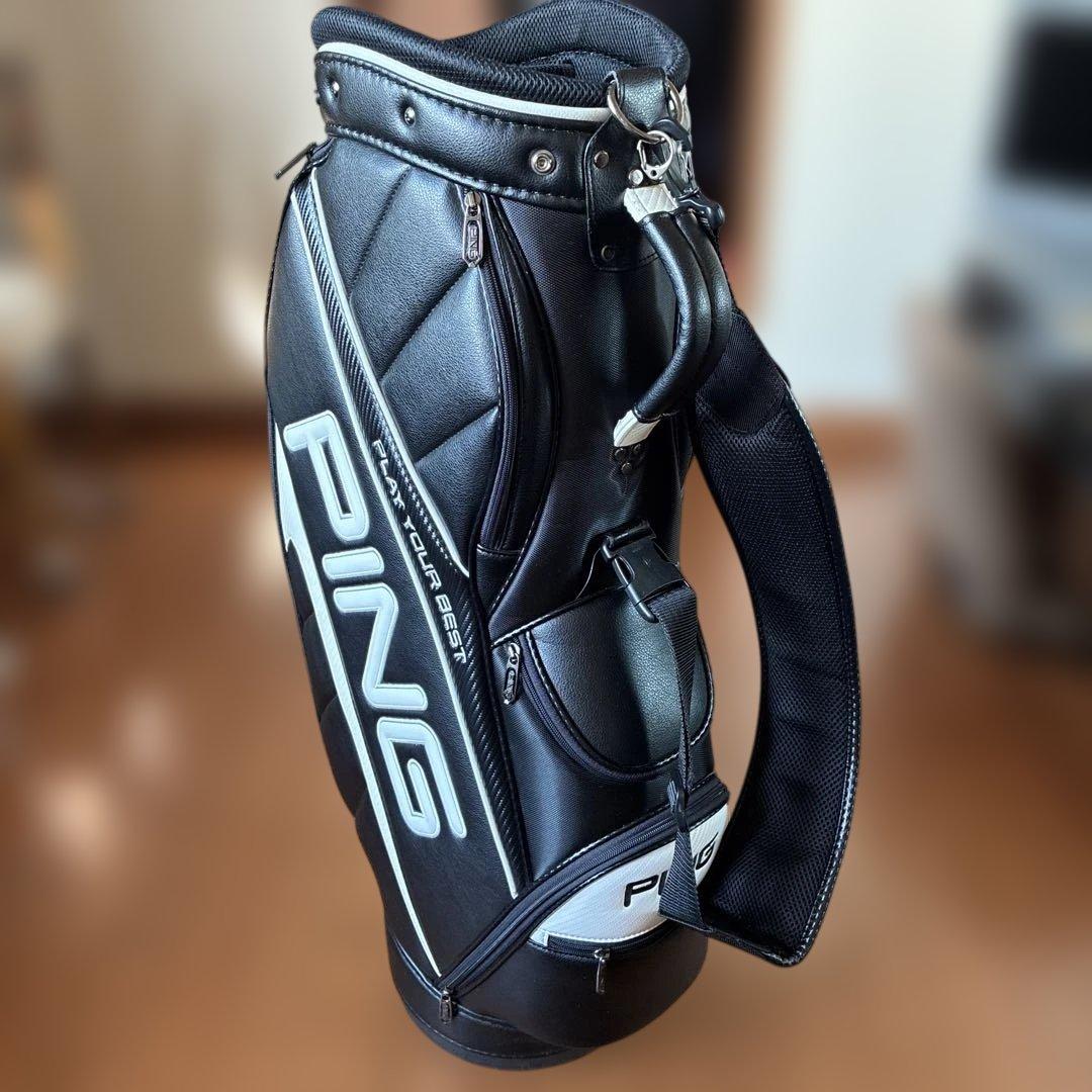 PING キャディバッグ フード付　ブラック/ホワイト