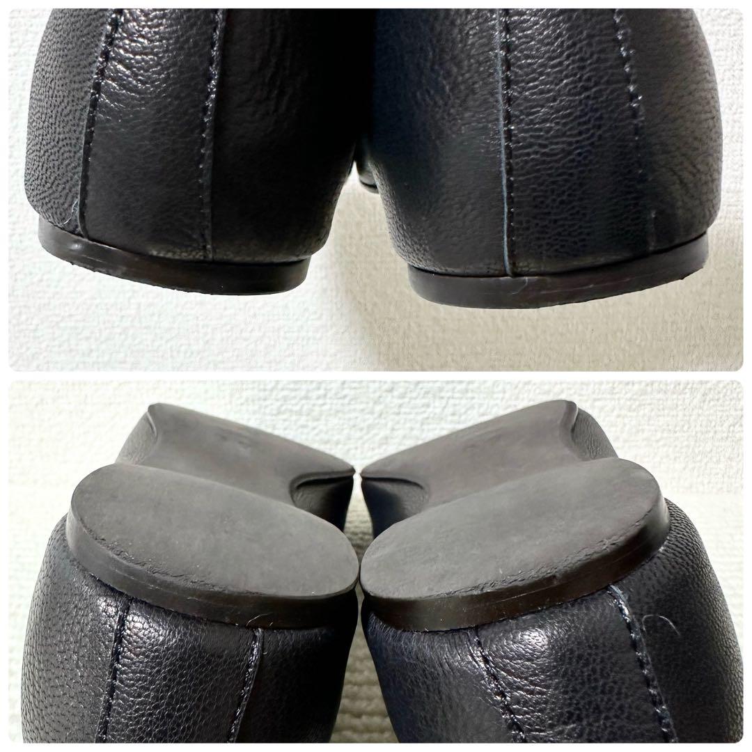 VIEILLE Cinqヴィエイユ サンク フラットシューズ 37 黒 レザー