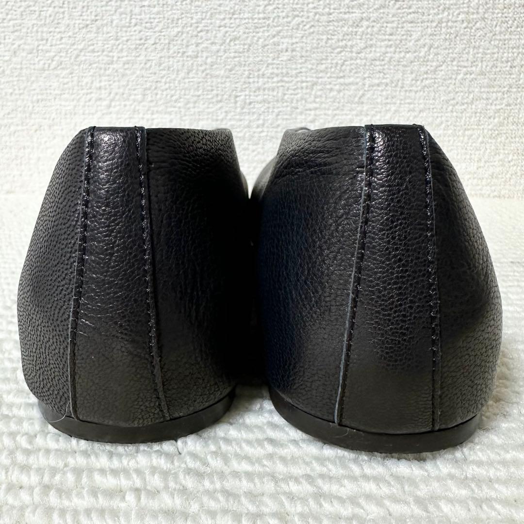 VIEILLE Cinqヴィエイユ サンク フラットシューズ 37 黒 レザー