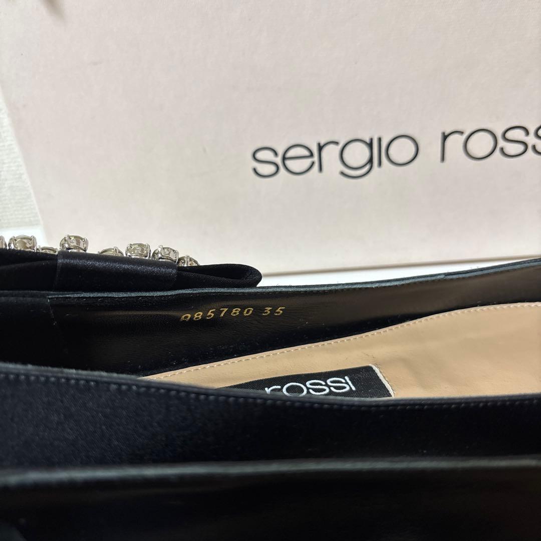 sergio rossi セルジオロッシ　ビジュー パンプス sr サテン