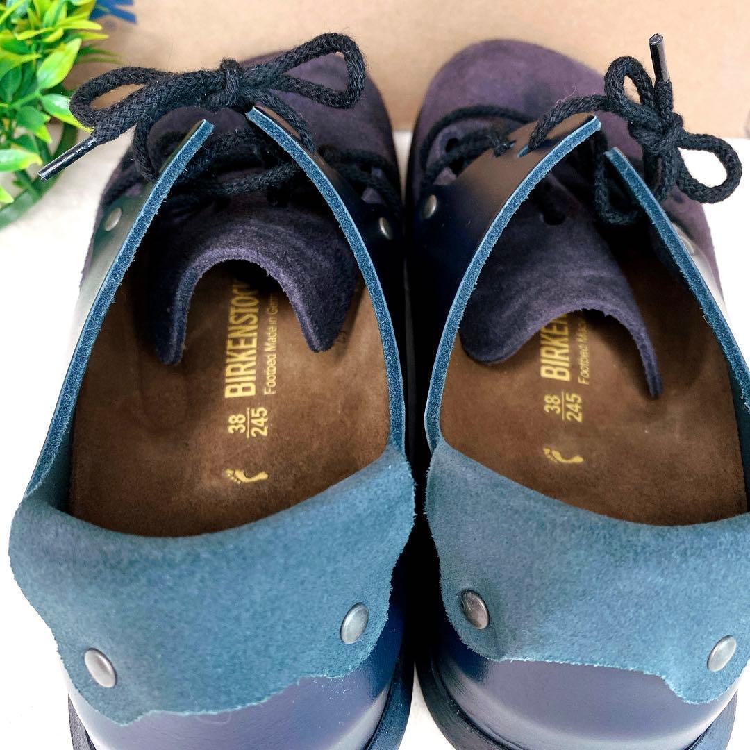 【ほぼ新品】ビルケンシュトック モンタナ 38 ネイビー スエード レザー