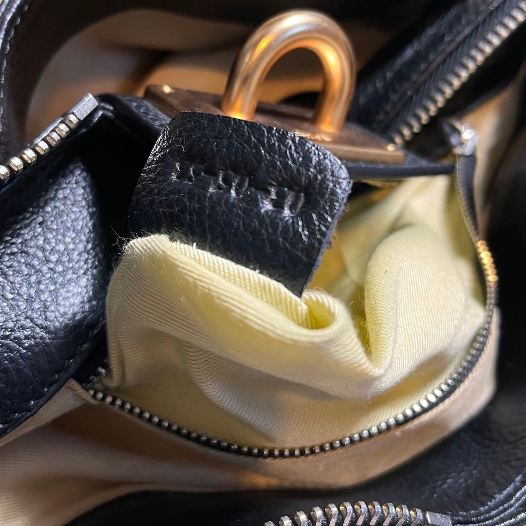 Chloe パディントン　黒　レザー　バッグ　クロエ