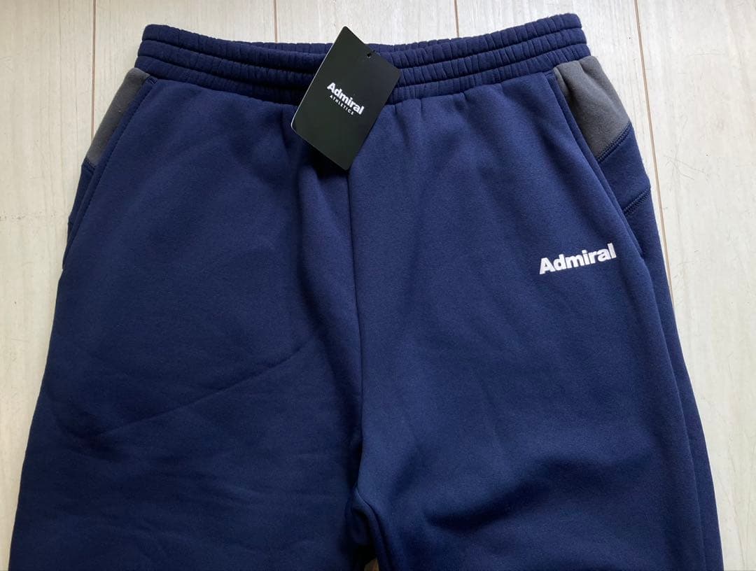 メンズL Admiralアドミラルウェア 裏起毛スウェットパンツ紺