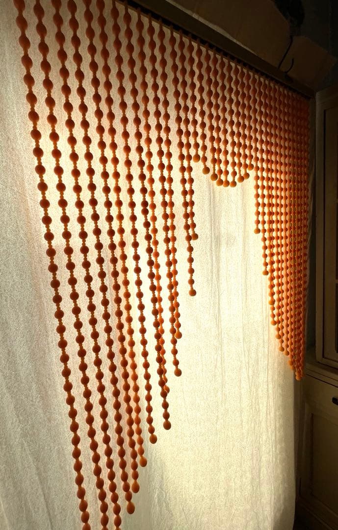 昭和レトロ　カラー玉のれん