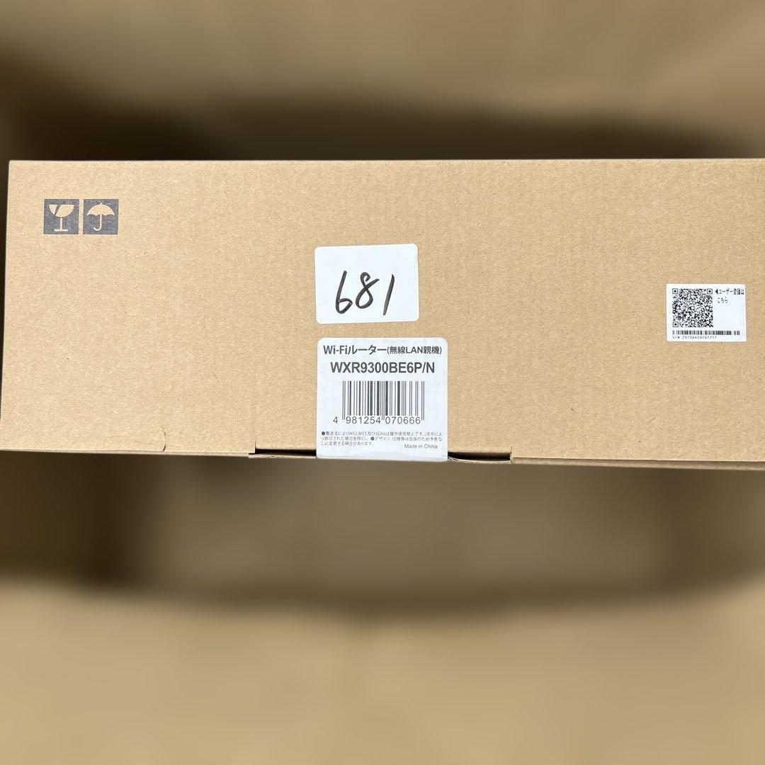 681 バッファロー WiFiルーター WXR9300BE6P/N 未開封