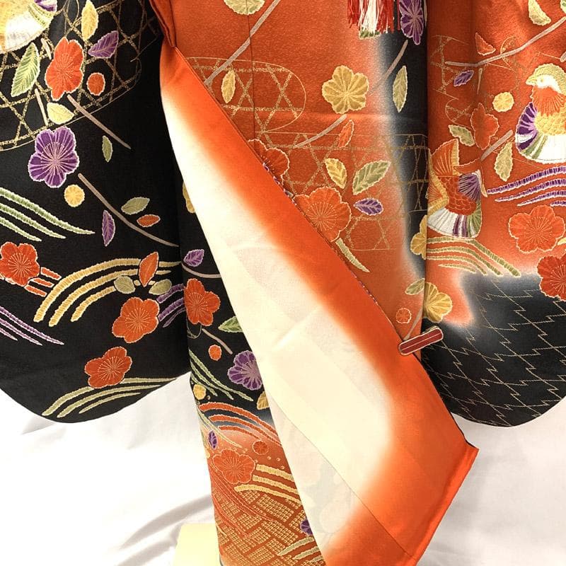 Ｋ506ag30■七五三 七歳 女児 着物&袋帯&長襦袢&小物フルセット■