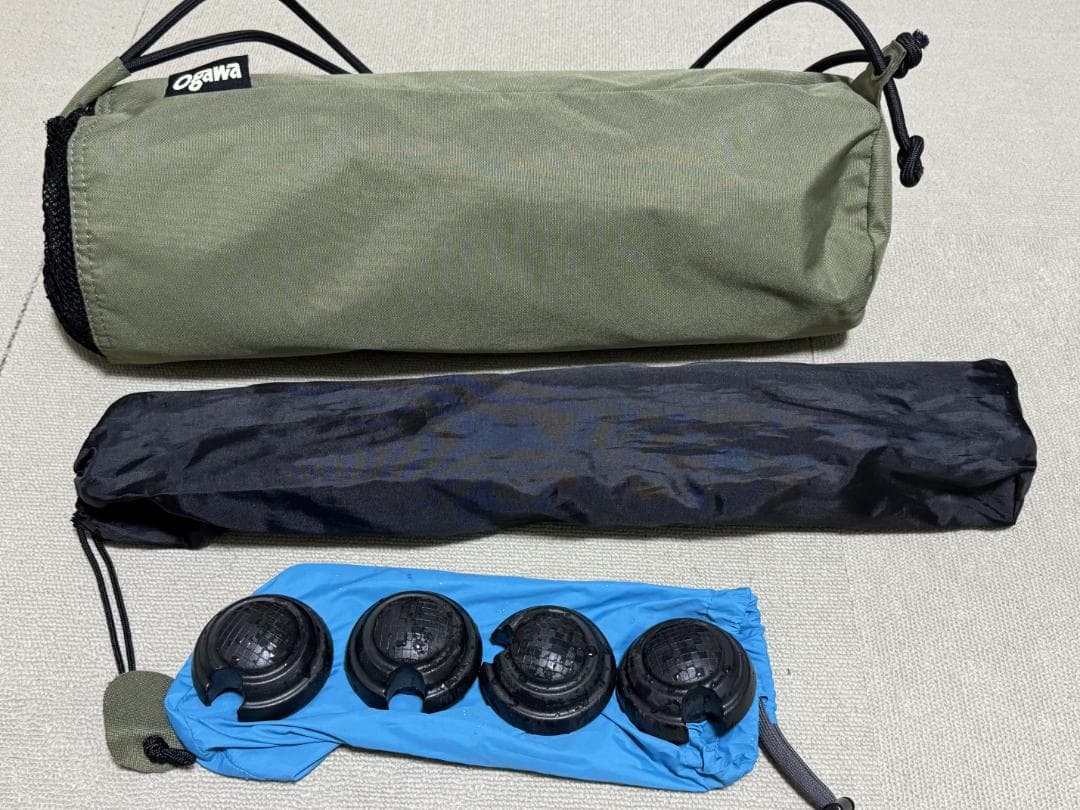 Ogawa ツーアングルチェアL オリーブ　フットレスト　フットボール