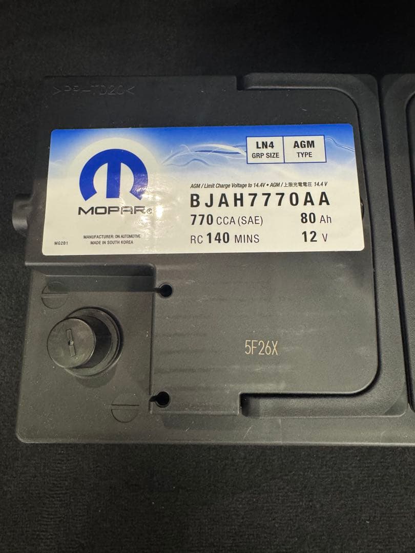 純正品 メインバッテリー ジープ ラングラー グランドチェロキー WL JL