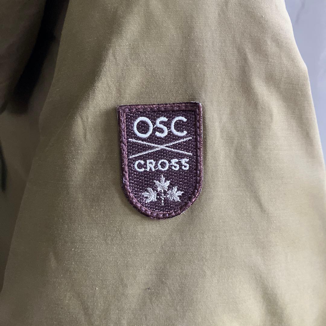 OSC CROSS フード付きダウンジャケット S/P オリーブグリーン