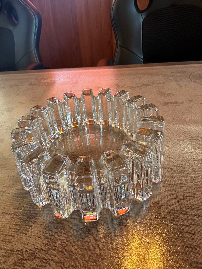 昭和　レトロ　バブル期　カメイガラス　KS-136 ギア　灰皿　美品　かっこいい