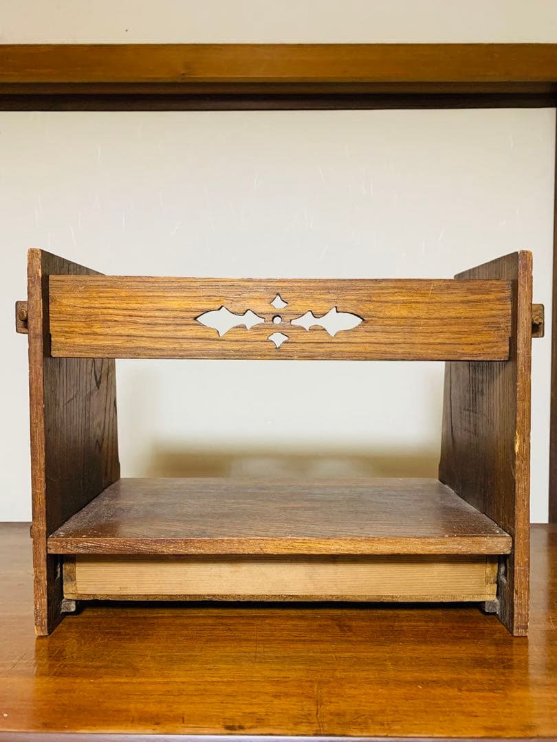 昭和レトロ アンティーク ブックシェルフ 本立て 本棚