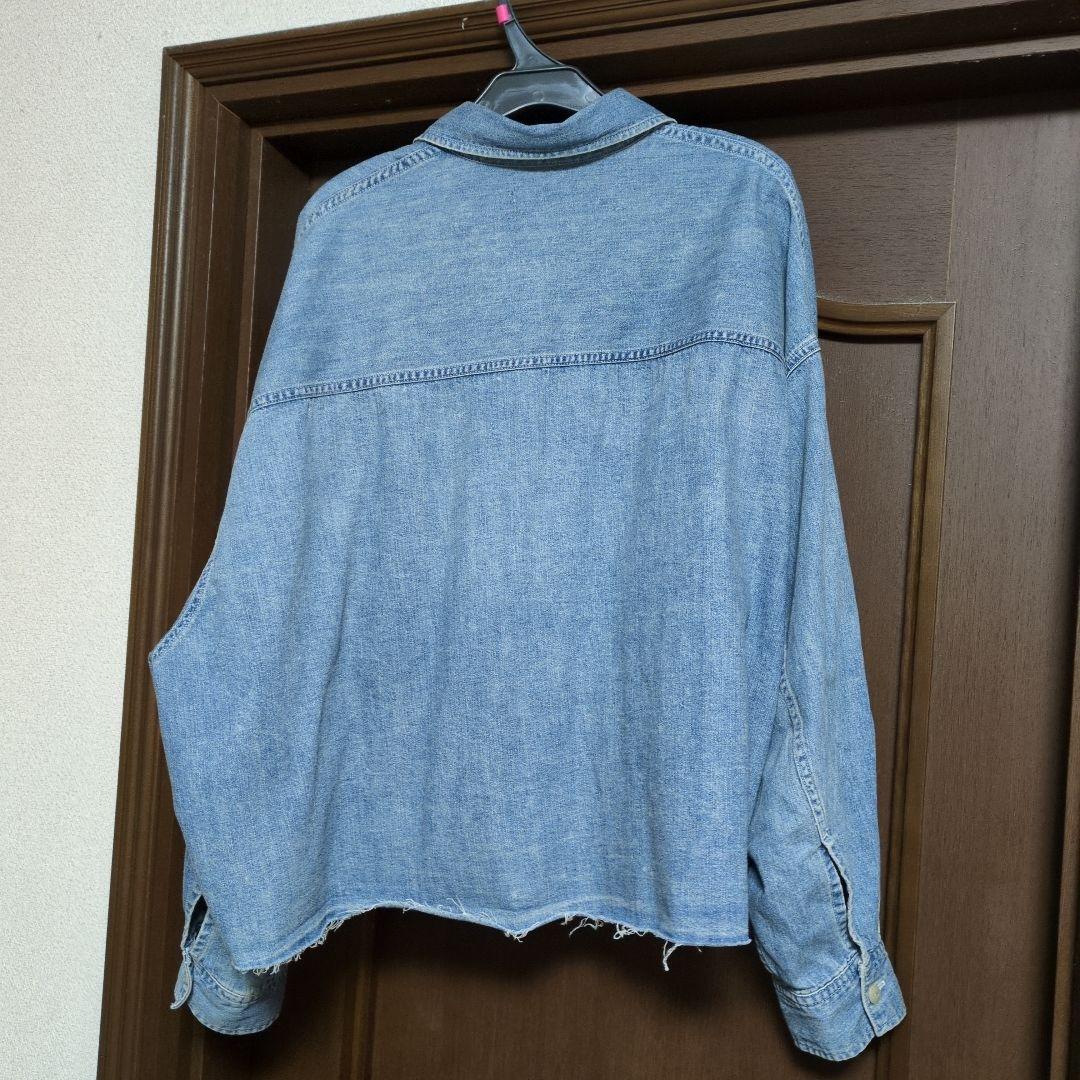 ☆みつまめ☆JOHNBULL　ダメージデニム クロップドシャツ