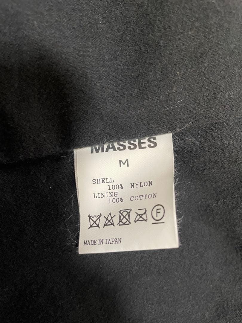 新品 MASSES マシス コーチジャケット M black キムタク 長瀬