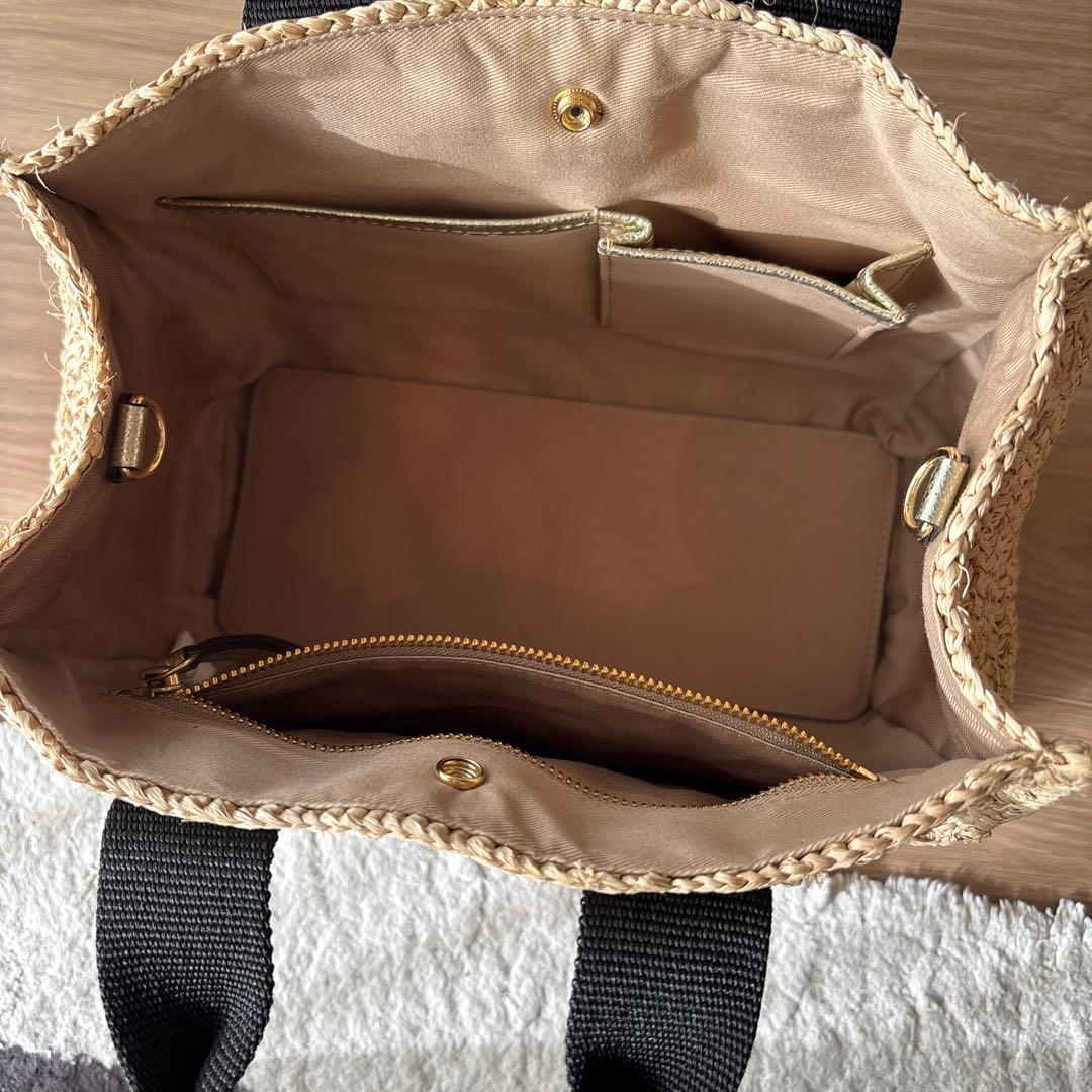 【美品】VIOLAD'ORO ストロー かご（ショルダー）バッ900