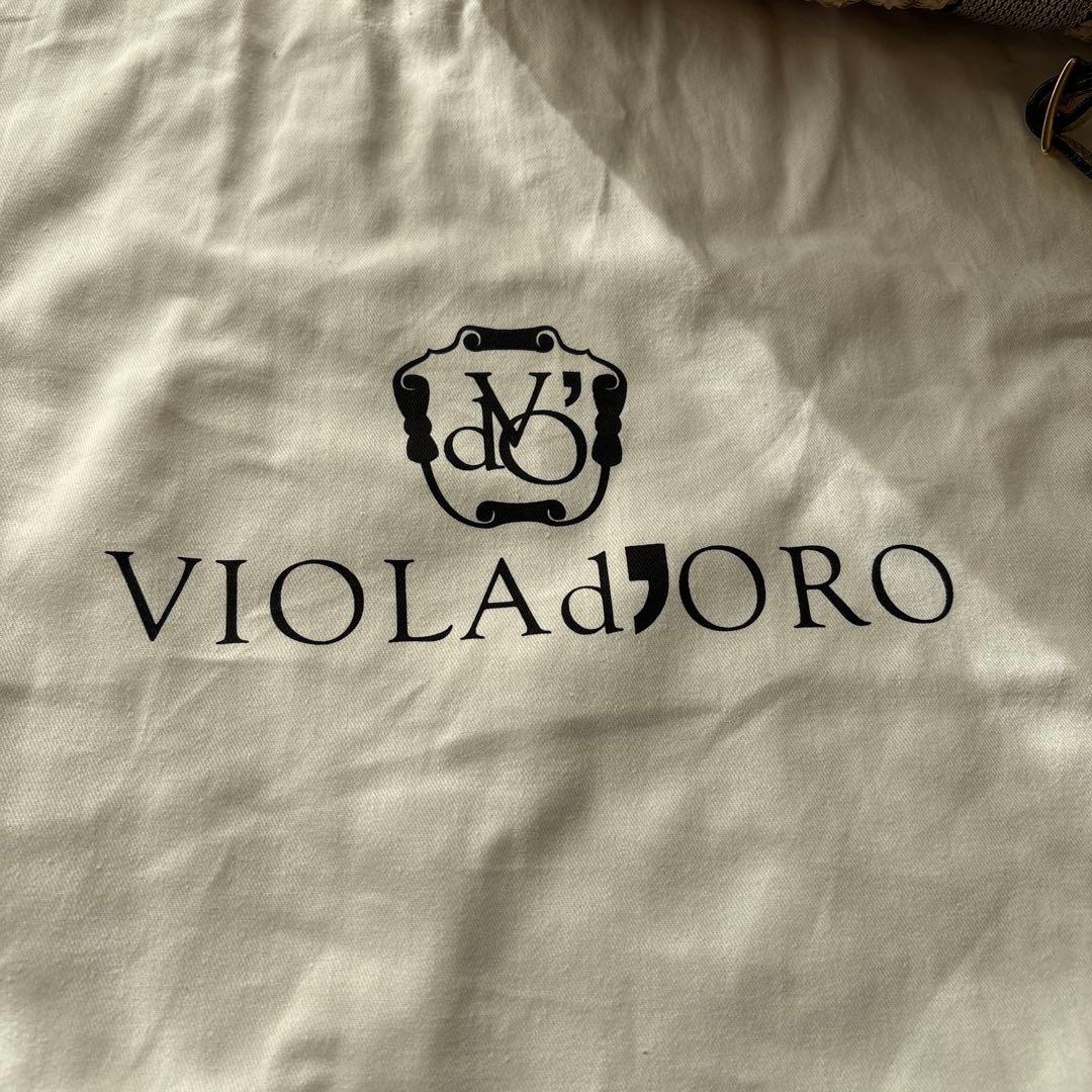 【美品】VIOLAD'ORO ストロー かご（ショルダー）バッ900