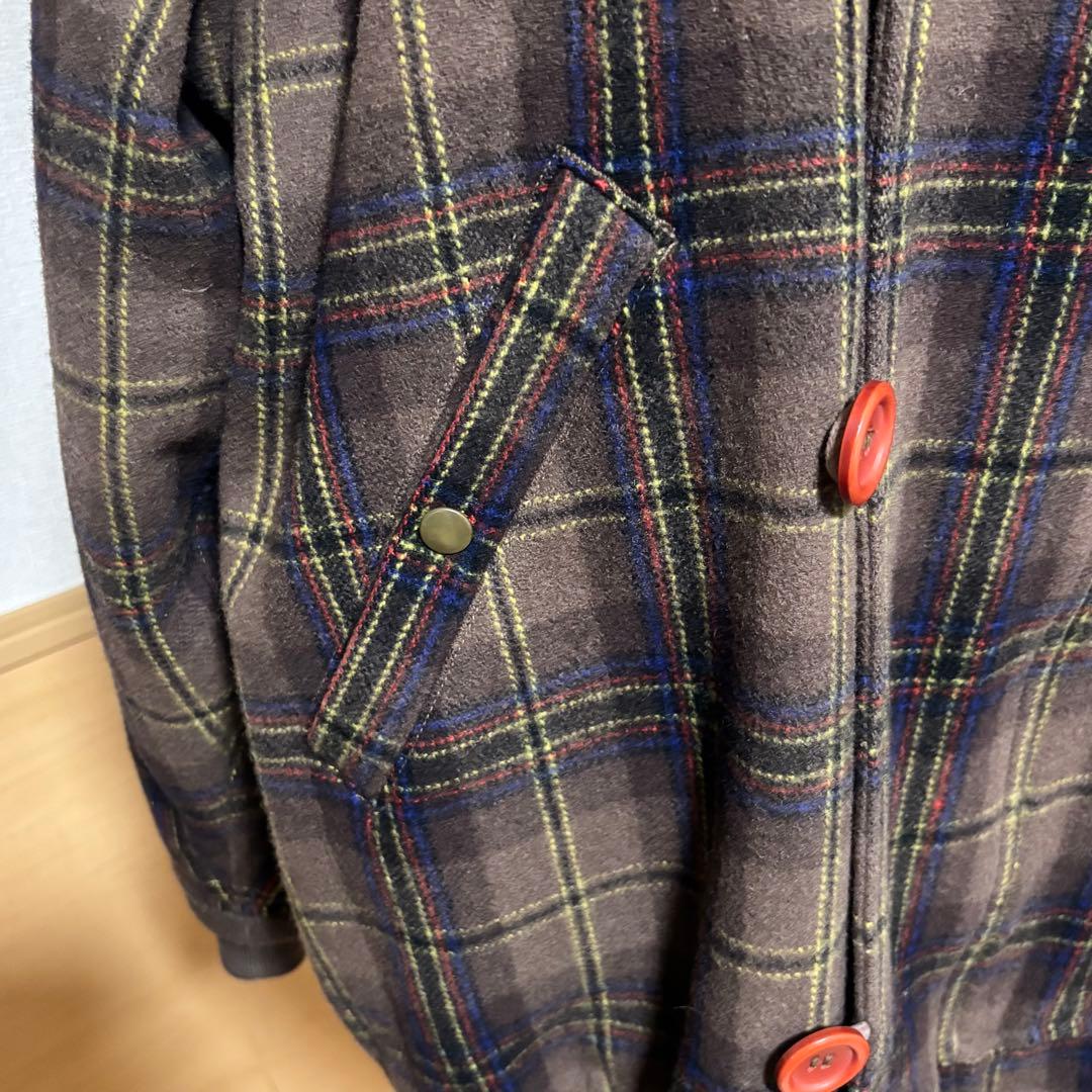 希少swagger スワッガー チェック柄 ファーコート y2k 00s 超レア