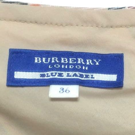 バーバリーブルーレーベル ノバチェック ワンピース ウール 36 S