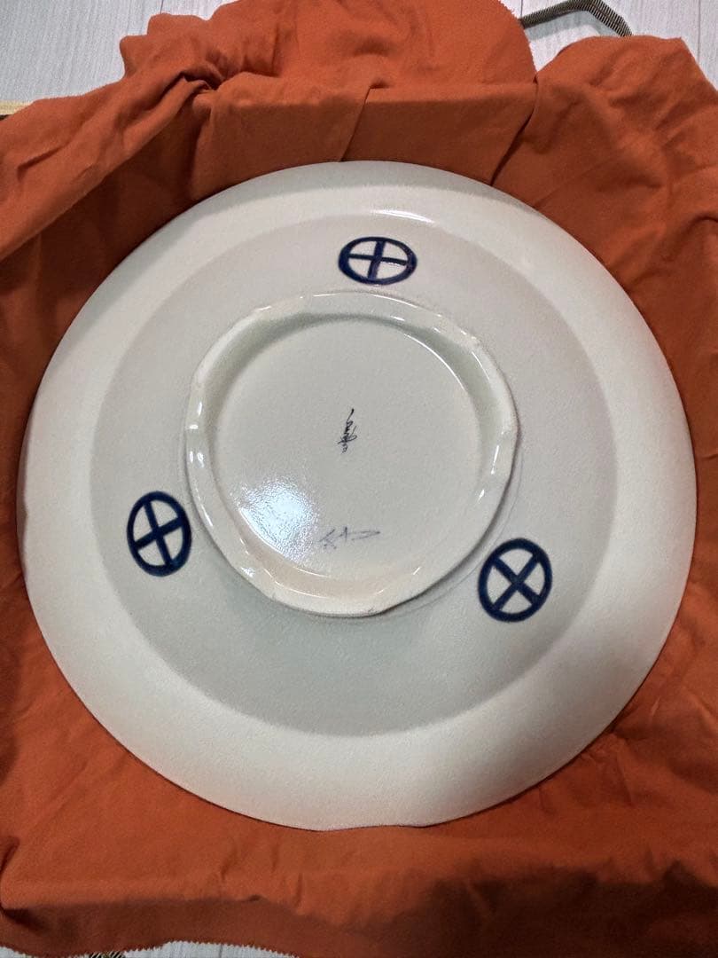 薩摩金襴手 鳳凰額皿 廣田 実雪 額皿 薩摩焼 白薩摩 観賞用高級美術品