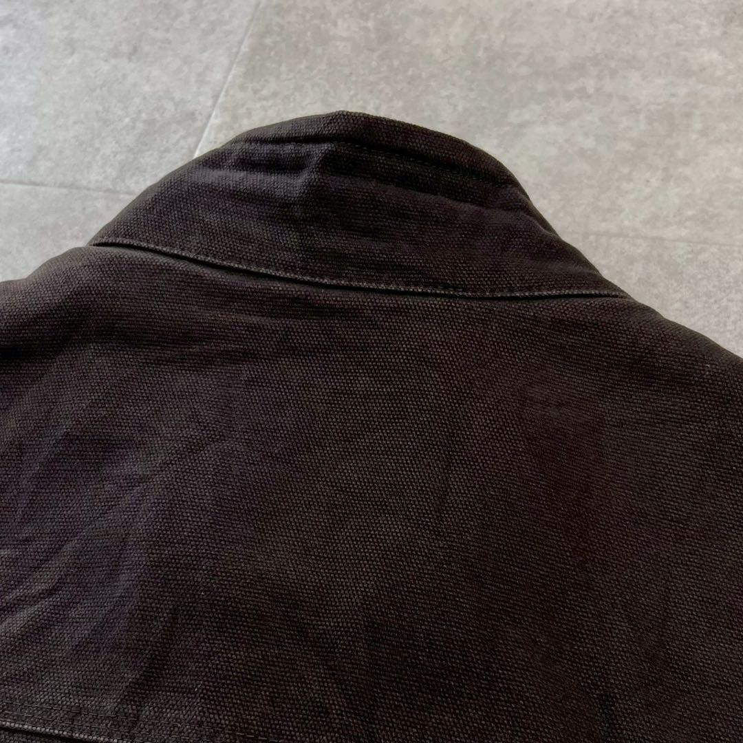 カーハート　ダック　ベスト　ブラウン　フリース　ボア　ビンテージ　茶色