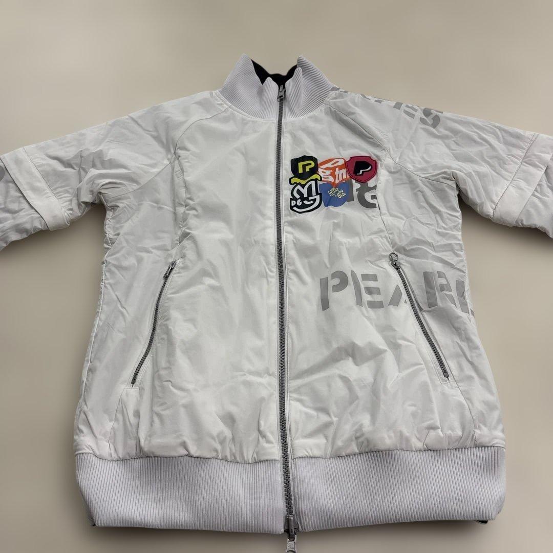 パーリーゲイツ 4wayリバーシブル中綿ブルゾン　黒×白　新品未使用　０