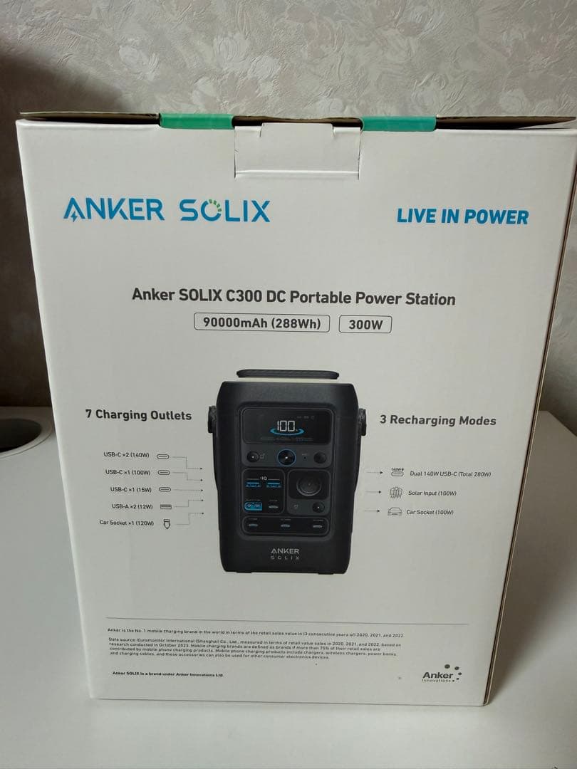 新品Anker Solix C300 DC ポータブル電源