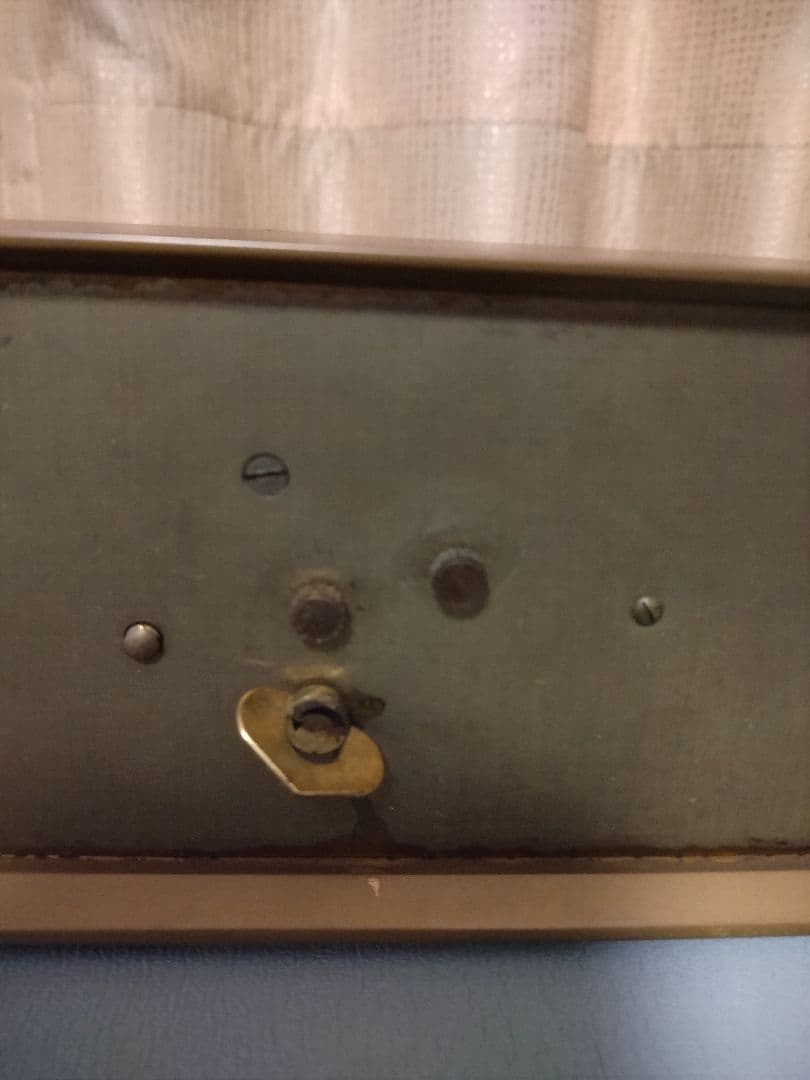 ビンテージ　SWIZA 8 スヴィザ スイス製置時計 レッド ゴールド真鍮製