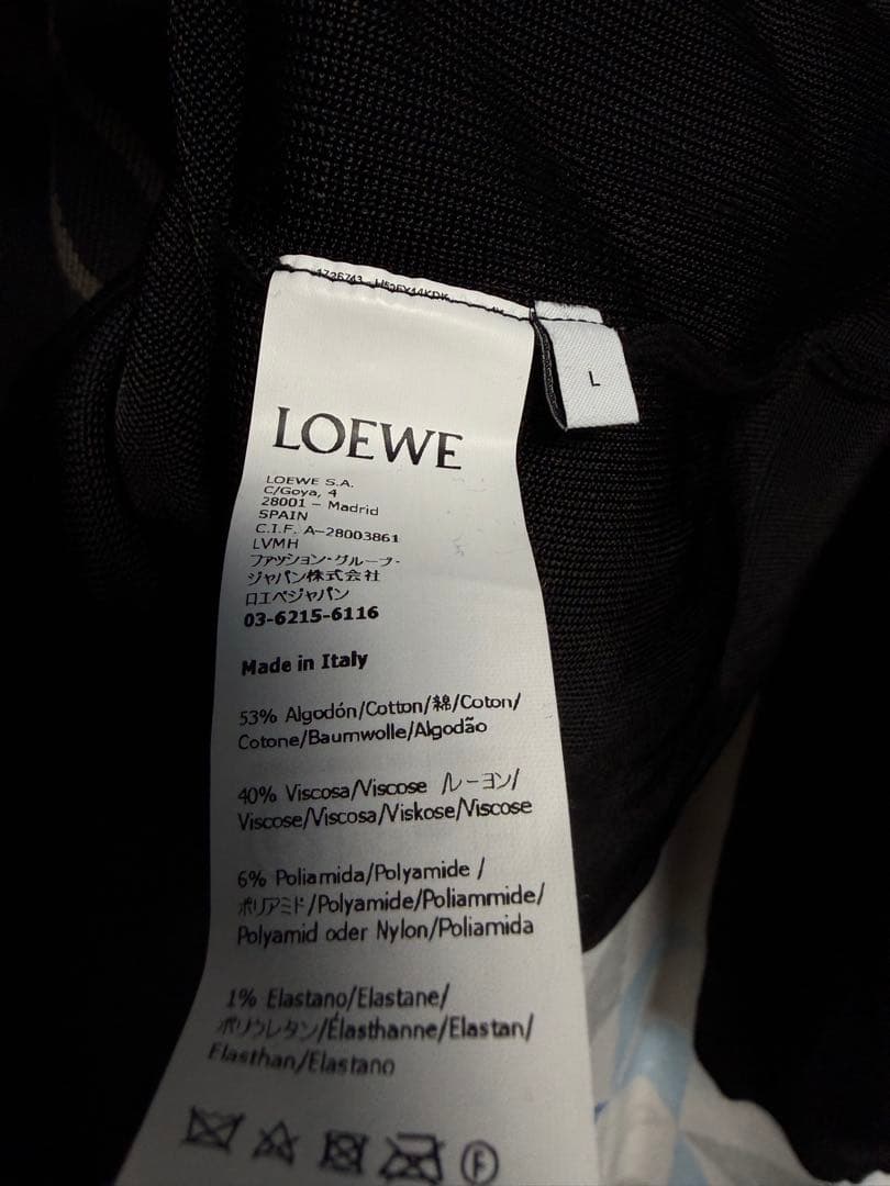 LOEWE ロエベ セーター　メンズ ニット L コットンアナグラム タグ付き
