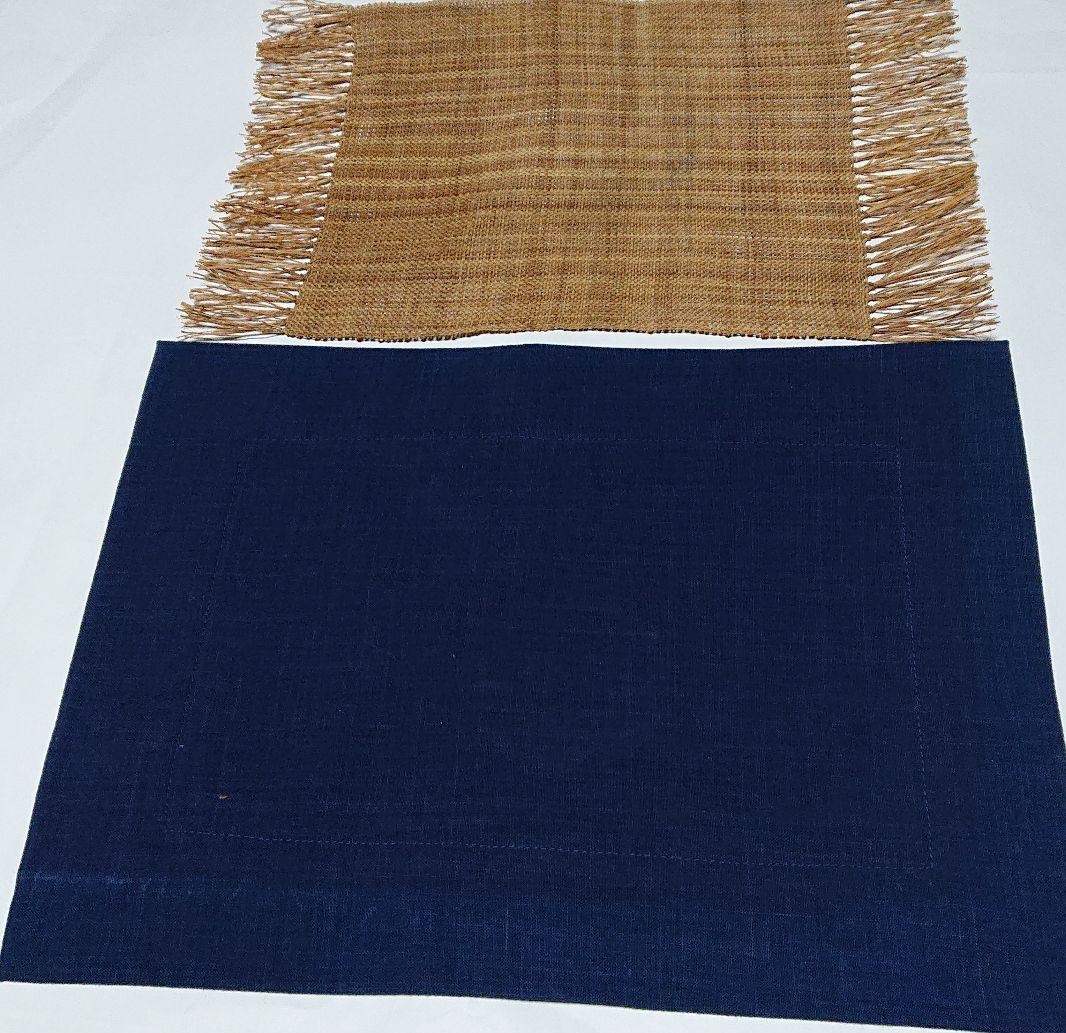 古代織品織しな布テーブルセンター小品２枚未使用品☆