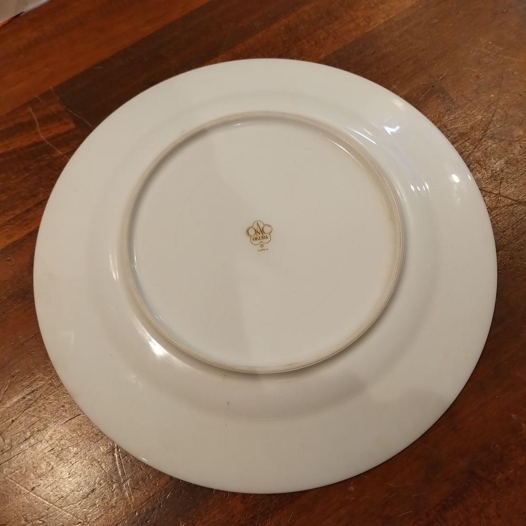 大倉陶園　瑠璃　エンボス 皿　プレート　約25.8cm 6枚