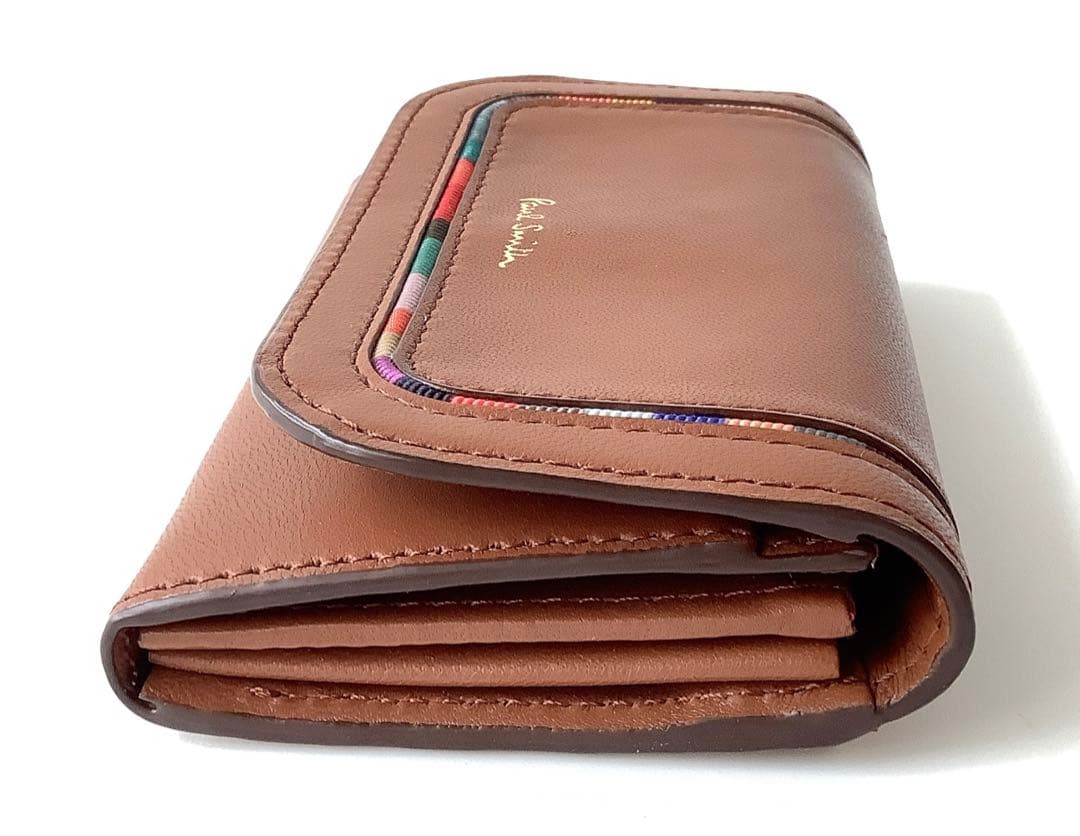 新品★ポールスミス★スワールインセットディティール名刺入れカードケース★ブラウン