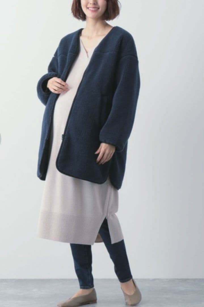 《LEPSIM》 マタニティ ボアリバーシブルコート ダッカー付き ママコート