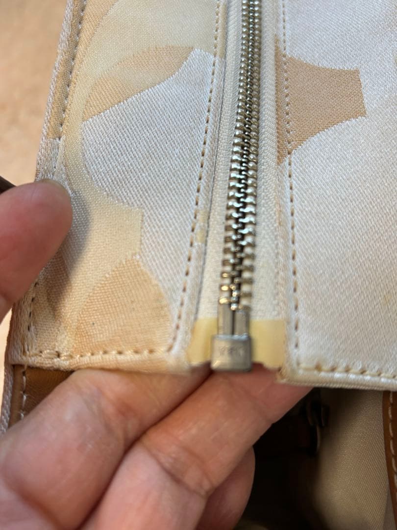 トートバッグ ホワイト/ベージュ 合成皮革