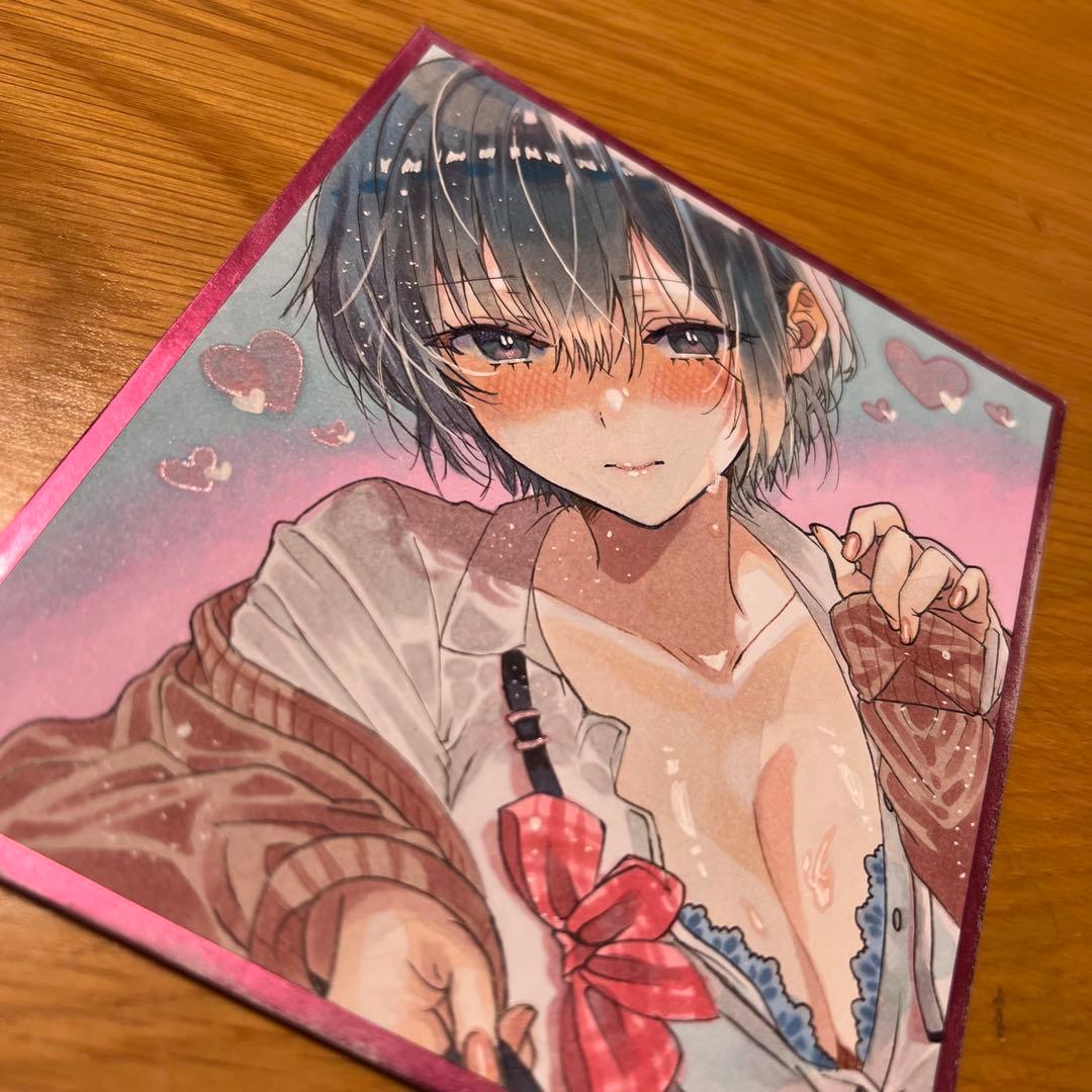 h*☆様 手描きイラスト オリジナルイラスト アナログイラスト 色紙 原画 イラ