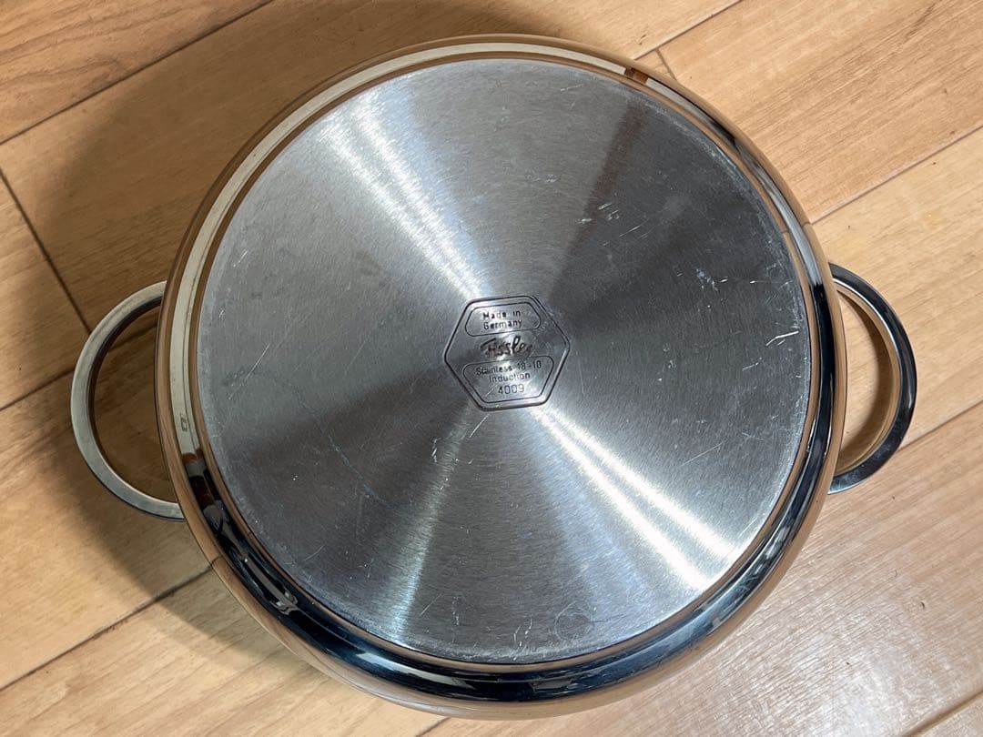 Fissler ガラス蓋付きステンレス鍋 （IH非対応）