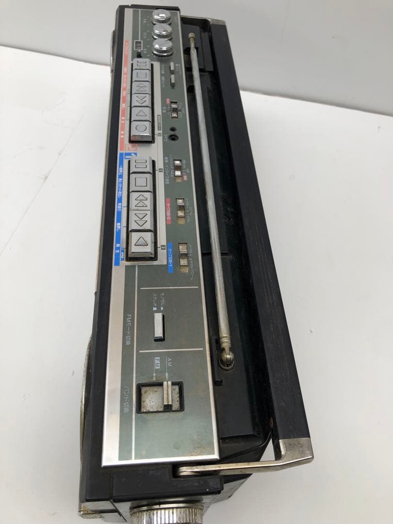 SHARP QT-77BK ブラック ラジカセ レトロ(D1 54)