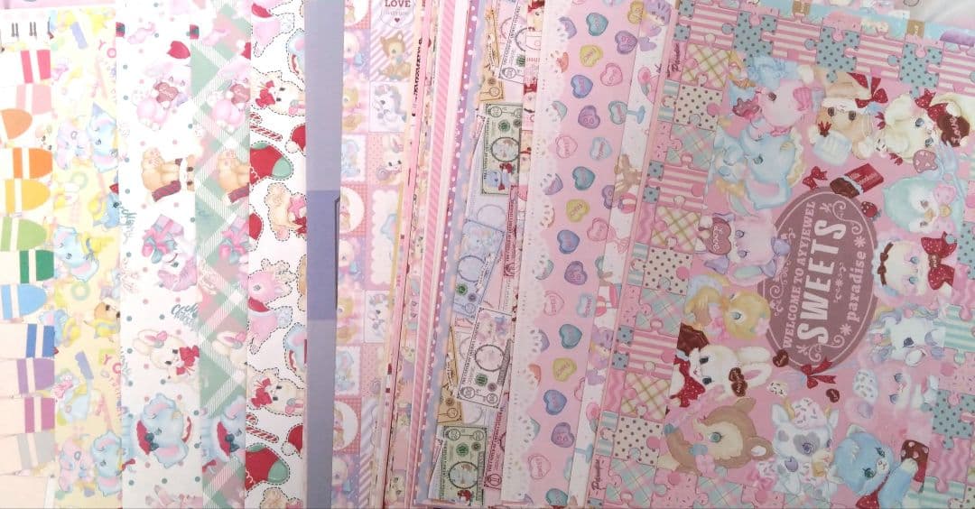 国内作家様デザインペーパーA4♥まとめ売り♥大量(中古品)