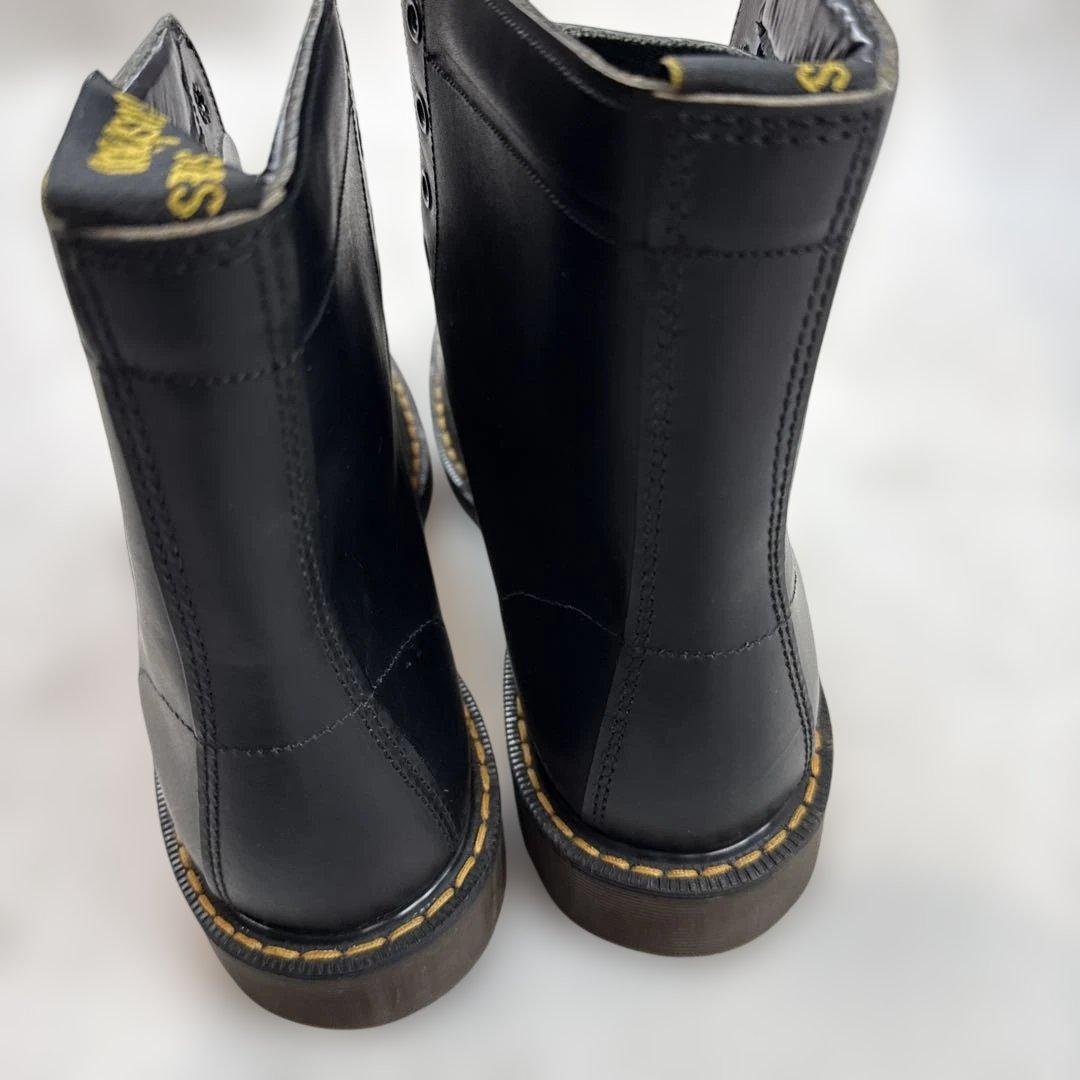 ドクターマーチン　レザーブーツ　ブラック　イングランド製　サイズ7 美品　紐なし