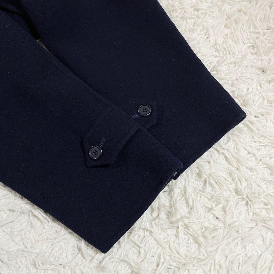極美品● バーバリー コート ダブルフェイス ノバチェック ネイビー M
