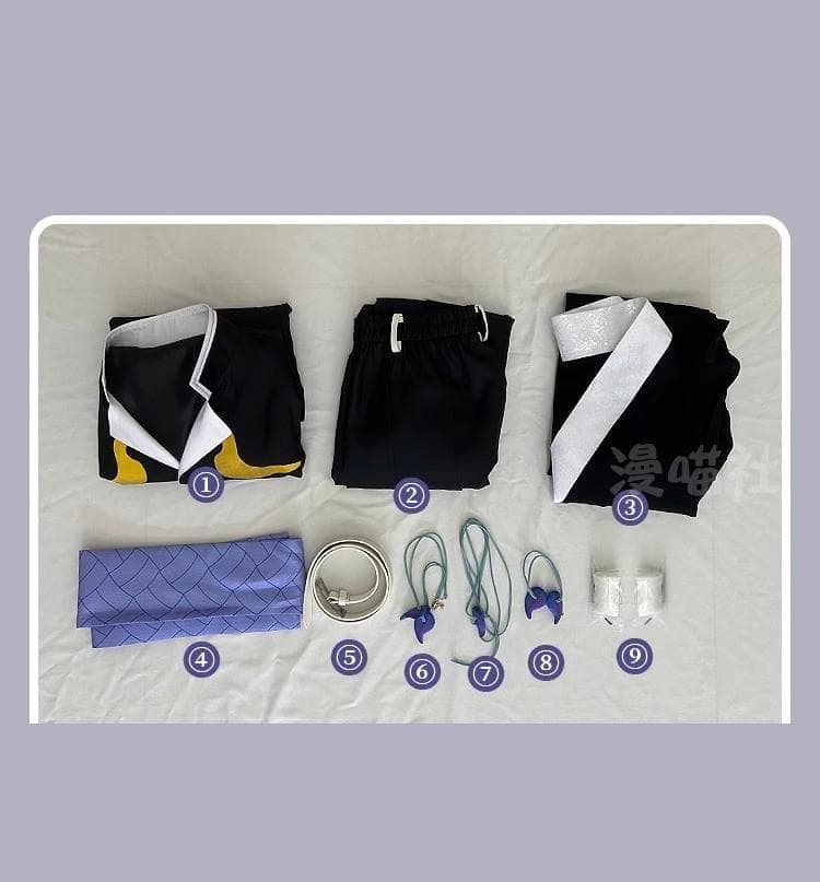 いかこま リンク 獪岳（かいがく）コスプレ衣装 S 道具刀 ウィッグ高品質