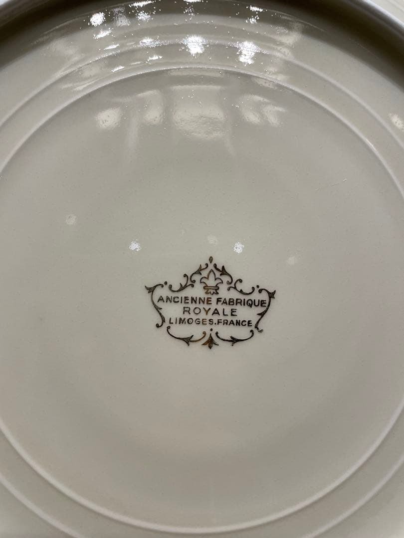 6点フランスアンティーク/ディナープレート/ゴールド/リモージュ